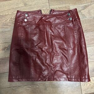 Free People Faux Leather High Waist Skirt